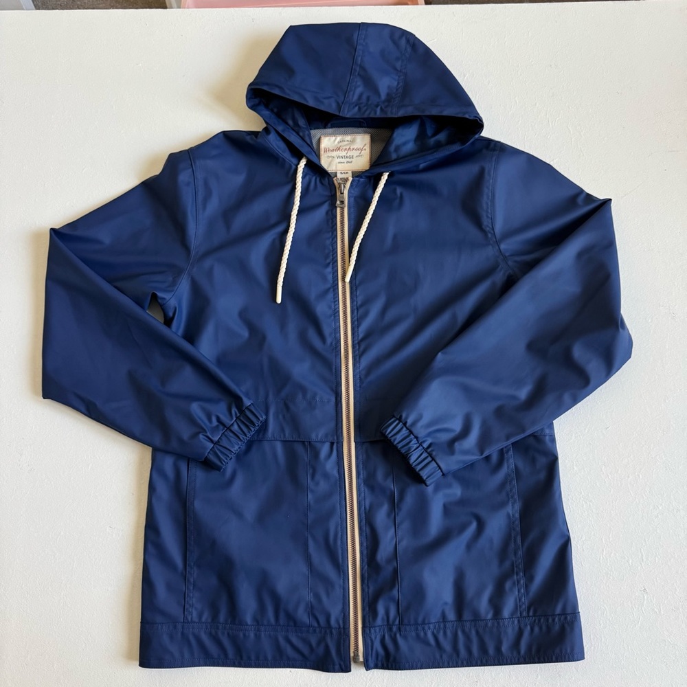 Weatherproof Vintage Royal Blue Rain Coat/Jacket Waterproof Size S